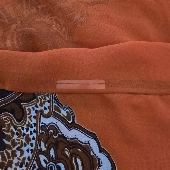 Joseph Ribkoff Bulgaria 🇧🇬 Made Semi Sheer Beaded Rhinestone V neck Top Size 4 - Picture 12 of 14